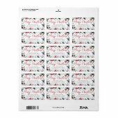 Kerstmis Feestelijk Retouradreslabel Etiket (Full Sheet)