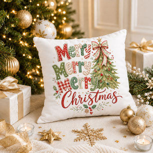 Kerstmis Feestelijk Rood Groen Vakantie Citaat Goo Kussen