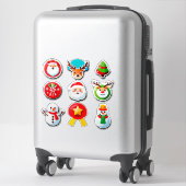 Kerstmis feestelijke elementen set sticker (Koffer)
