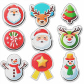 Kerstmis feestelijke elementen set sticker (Voorkant)