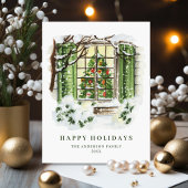 Kerstmis: feestelijke feestdag briefkaart