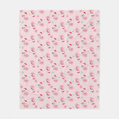 Kerstmis Feestelijke Flamingo's in Santa Hoeden op Fleece Deken (Voorkant)