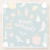 Kerstmis: feestelijke illustratie. glazen onderzetter (Achterkant)