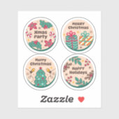 Kerstmis feestelijke labelcollectie sticker (Vel)