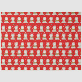 Kerstmis feestelijke lama's op rood tissuepapier