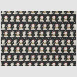 Kerstmis feestelijke lama's op zwart tissuepapier