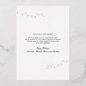 Kerstmis Feestelijke Palmboom Bewegend Goud Folie Feestdagenkaart (Achterkant)