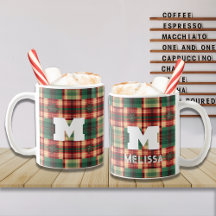 Kerstmis Feestelijke Plaid Custom Monogram