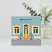 Kerstmis feestelijke Portugese huiskaart (Staand voorkant)