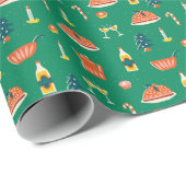 Kerstmis feestelijke tafel, patroon. cadeaupapier (Rol Hoek)