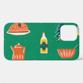 Kerstmis feestelijke tafel, patroon. Case-Mate iPhone case (Achterkant (horizontaal))