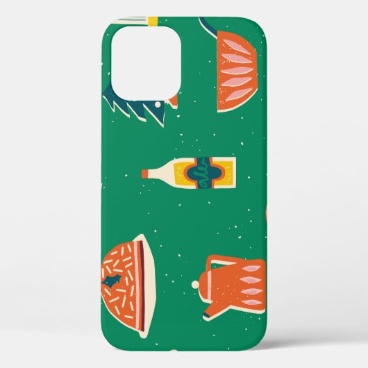 Kerstmis feestelijke tafel, patroon. Case-Mate iPhone case (Achterkant)