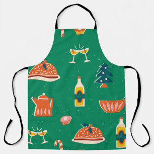 Kerstmis feestelijke tafel, patroon. schort
