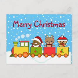 Kerstmis Feestelijke Trein Briefkaart