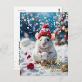 Kerstmis. Felicitaties.  Briefkaart (Voorkant / Achterkant)