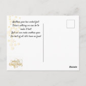 Kerstmis. Felicitaties.  Briefkaart (Achterkant)