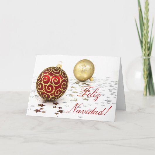 Kerstmis Feliz Navidad Feestdagen Kaart (Voorkant)