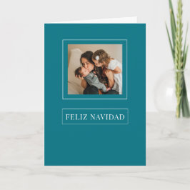 Kerstmis Feliz Navidad Minimalistische Vakantiefot Feestdagen Kaart