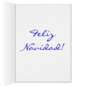 Kerstmis, Feliz Navidad Red Star Holiday-kaart (Binnen (Rechts))