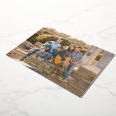 Kerstmis Feliz Navidad Spaanse Familie Foto Goud Folie Feestdagenkaart (Gedraaid)