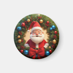 Kerstmis Festieve Cartoon Kerstman Magneet