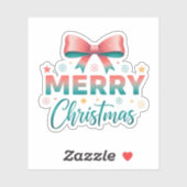 Kerstmis Festieve Strik Sticker (Vel)