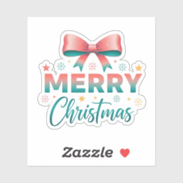 Kerstmis Festieve Strik Sticker