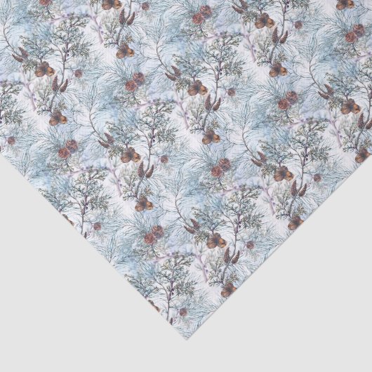 Kerstmis | Festive Pinecone Pattern Tissuepapier (Detail)