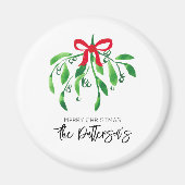 Kerstmis: Festive Red Green Fun Magneet (Voorkant)