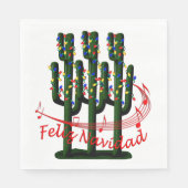 Kerstmis Fiesta Feliz Navidad Party Lunch Napkin Servetten (Voorkant)
