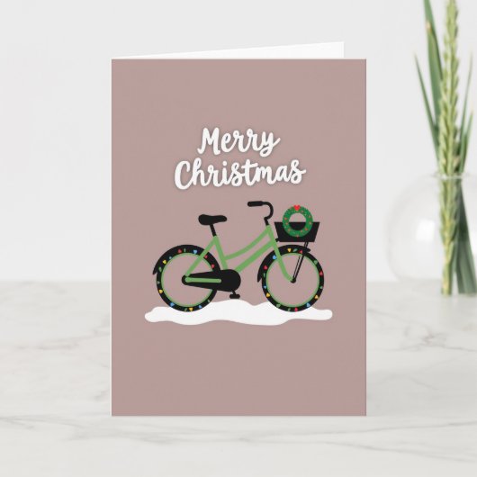 Kerstmis fiets kaart (Voorkant)