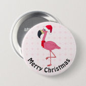 Kerstmis Flamingo 3-inch Button (Voorkant /achterkant)