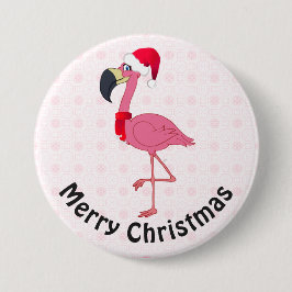 Kerstmis Flamingo 3-inch Button