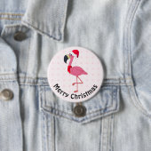 Kerstmis Flamingo 3-inch Button (In situ)