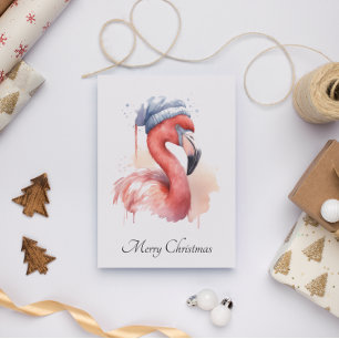 Kerstmis Flamingo, aanpasbaar Kaart