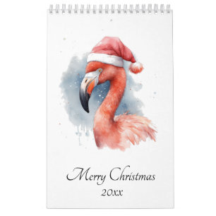 Kerstmis Flamingo aanpasbaar Kalender