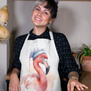 Kerstmis Flamingo, aanpasbaar Schort