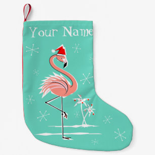 Kerstmis Flamingo Naam met één zijde Kleine Kerstsok