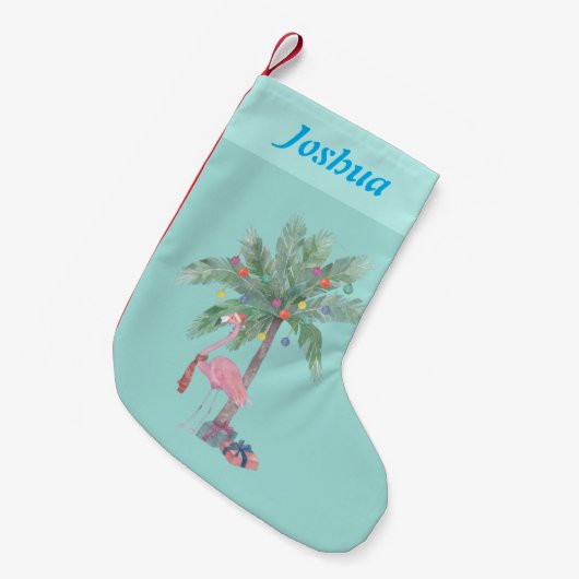 Kerstmis Flamingo Name Small kerstaking Kleine Kerstsok (Voorkant (Hangend))