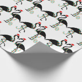 kerstmis flamingo santa cadeaupapier (Hoek)