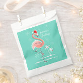 Kerstmis Flamingo Seizoen Groeten gunsttas Bedankzakje (Geknipt)