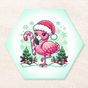 Kerstmis Flamingo Sublimatie Clipart-10424 Kartonnen Onderzetters