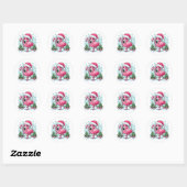 Kerstmis Flamingo Sublimatie Clipart-10424 Ronde Sticker (Vel)