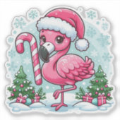 Kerstmis Flamingo Sublimatie Clipart-10424 Sticker (Voorkant)