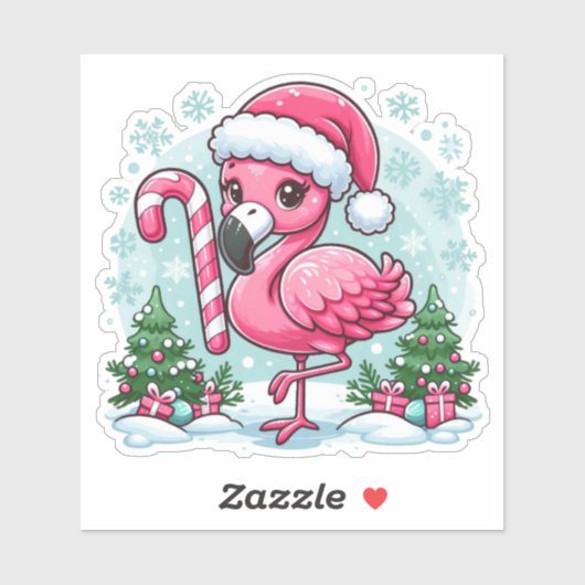 Kerstmis Flamingo Sublimatie Clipart-10424 Sticker (Vel)