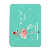 Kerstmis Flamingo Tekst magneet flexibel (Verticaal)