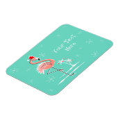 Kerstmis Flamingo Tekst magneet flexibel (Linkerzijde)