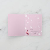 Kerstmis Flamingo Tropische Lichten Groet Feestdagen Kaart (Binnen)