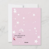 Kerstmis Flamingo Tropische Lichten Groet Feestdagenkaart (Achterkant)