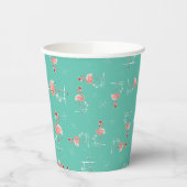 Kerstmis Flamingo Twist Papieren Bekers (Links)